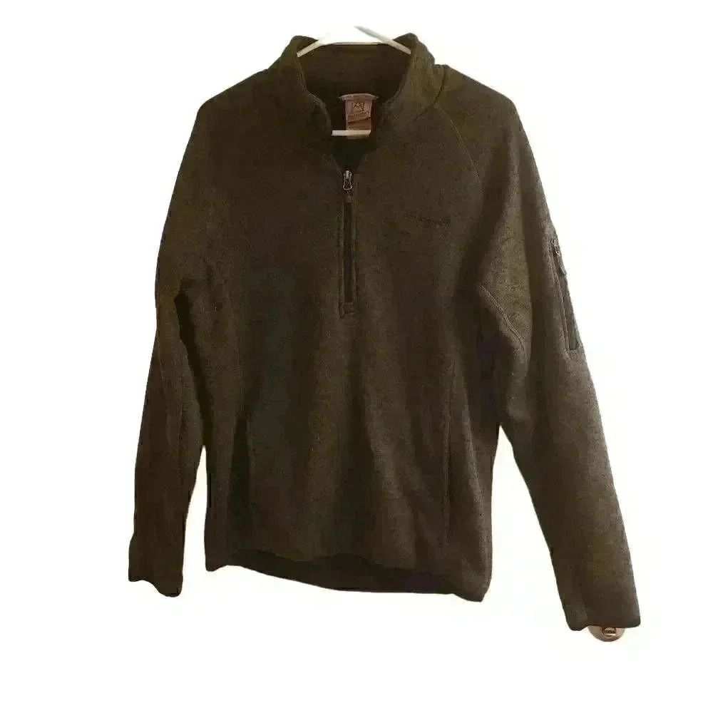 𝅺Avalanche Men's Green 1/4 Zip Pullover Sweater Jacket